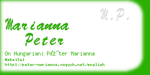 marianna peter business card